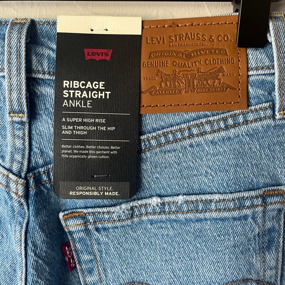Levi’s Ribcage Straight ankle jeans NWT 25 - Picture 11 of 16